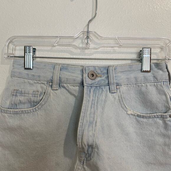 Cotton On Light Wash Distressed Denim Skirt Sz 2 - Picture 3 of 11